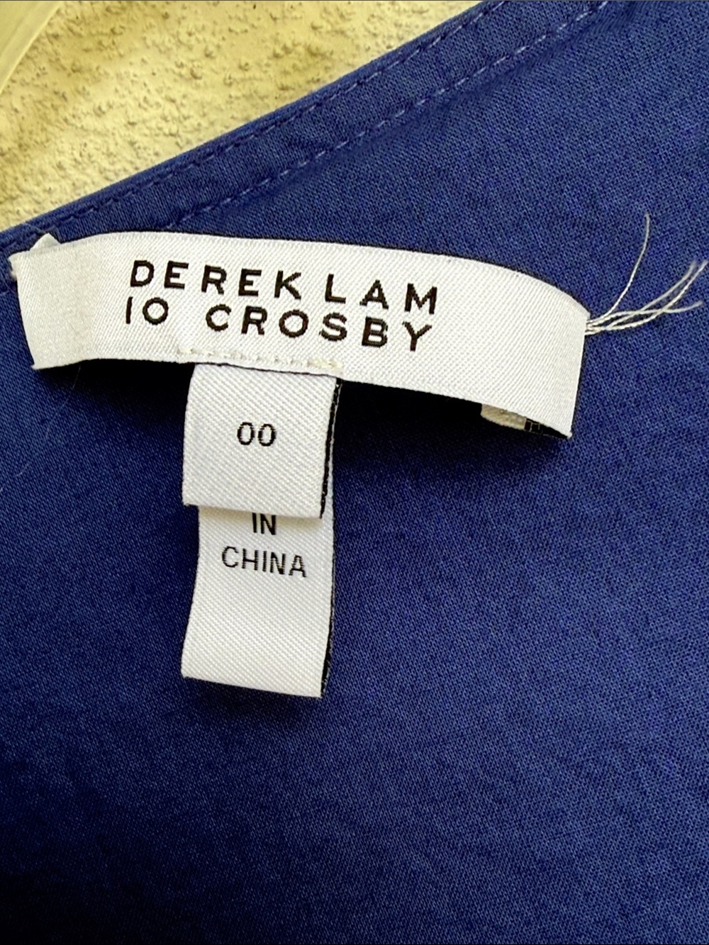Derek Lam 10 Crosby Cobalt Blue Cotton Poplin Eyelet Hem Sleeveless Dress Sz 00 - Picture 3 of 14